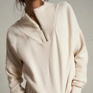 EUC PerfectWhiteTee Tyra Quarter Zip Sweatshirt- Size Small